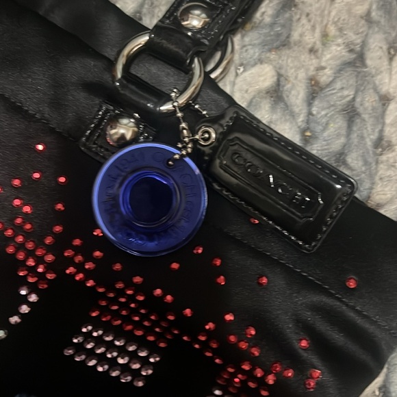 Coach Holiday Poppy Tote with Multicolor Bling Rivets LIMITED EDITION - Picture 7 of 7